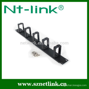 Gerenciador de cabos de escritório Netlink 2U com anel metálico de 4 pcs